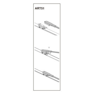 Stergator parbriz pasager MERCEDES-BENZ VANEO (414) 10/2004➝ COD:ART51 26"
